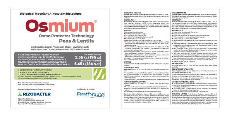 Osmium Pea/Lentil label