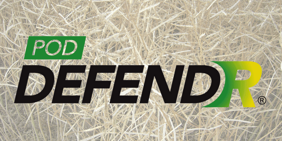 Pod DefendR logo in canola field