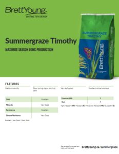 Summergraze Timothy Techsheet