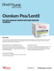 Osmium Pea/Lentil Tech sheet