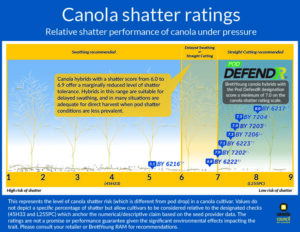 Canola Shatter Ratings