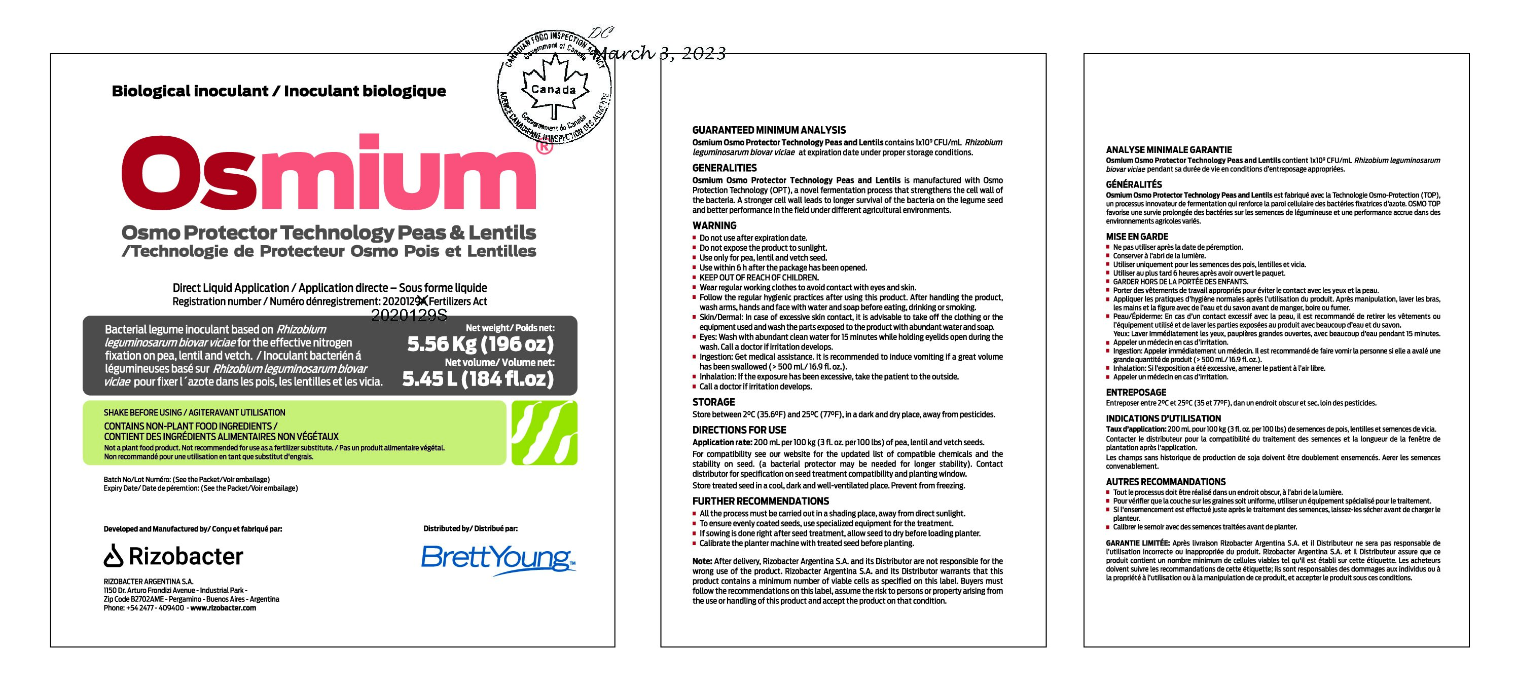 Osmium Pea/Lentil Label